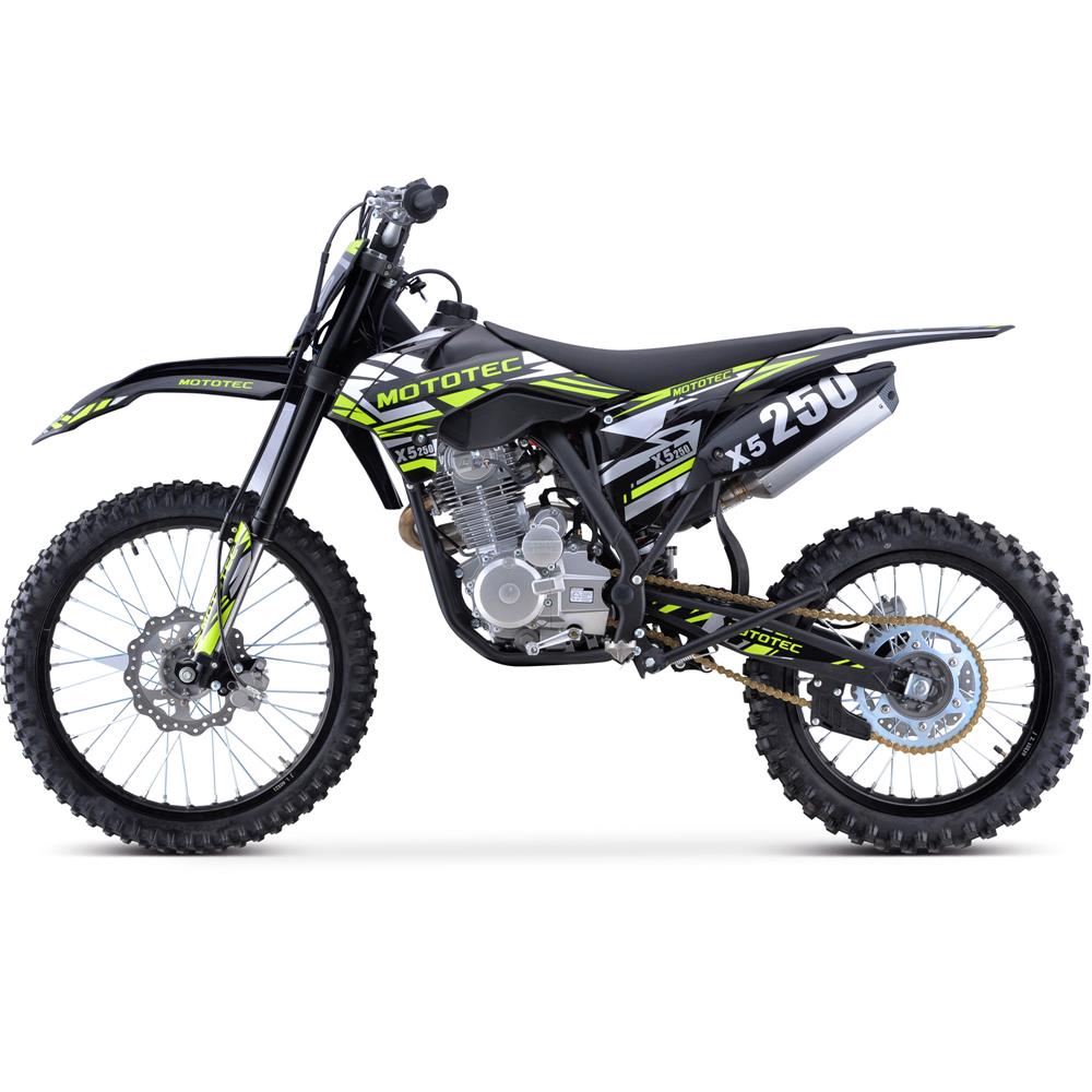 MotoTec | X5 250cc 4-Stroke Gas Dirt Bike | MT-DB-X5-BLACK