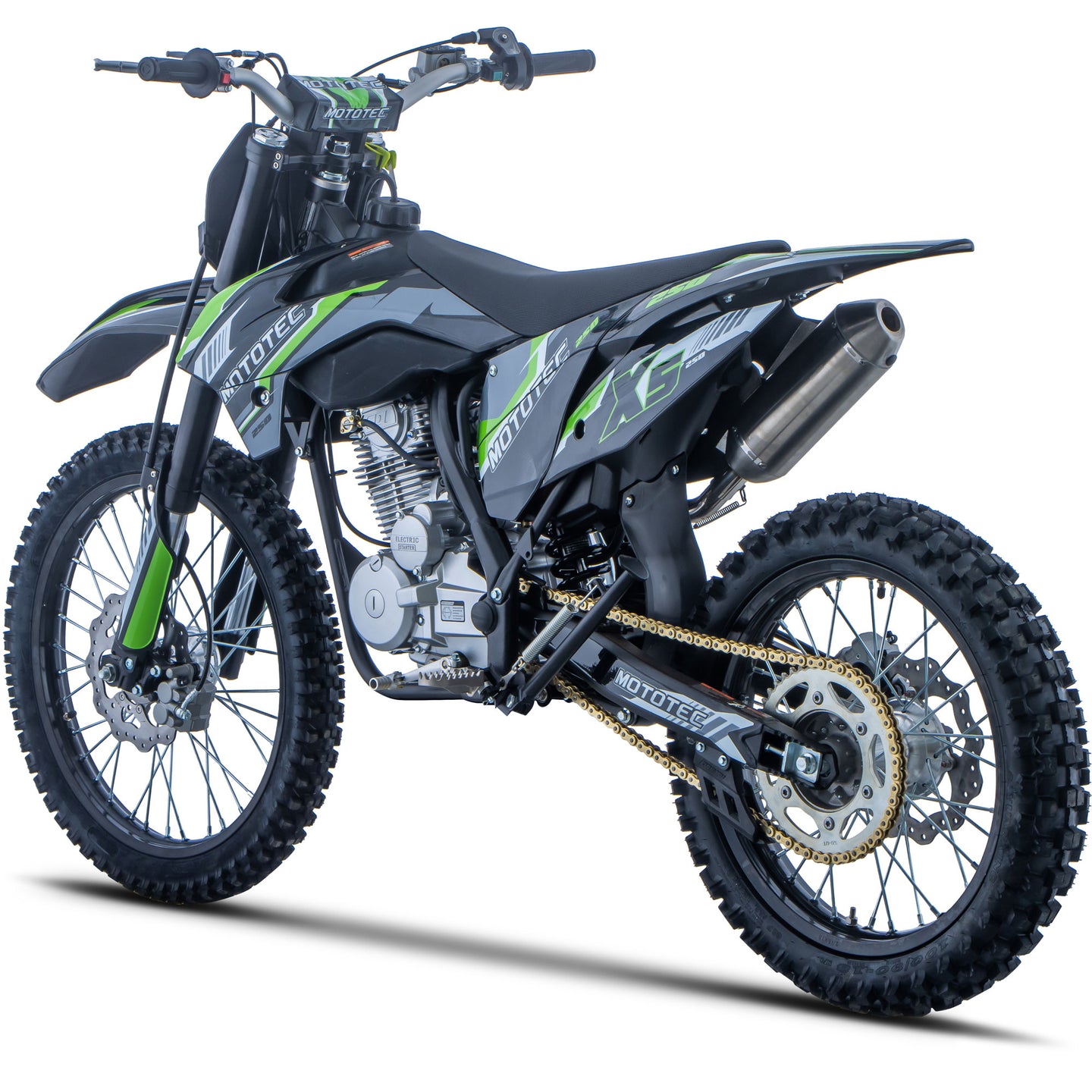 MotoTec X5 250cc 4-Stroke Gas Dirt Bike Black - Image 5