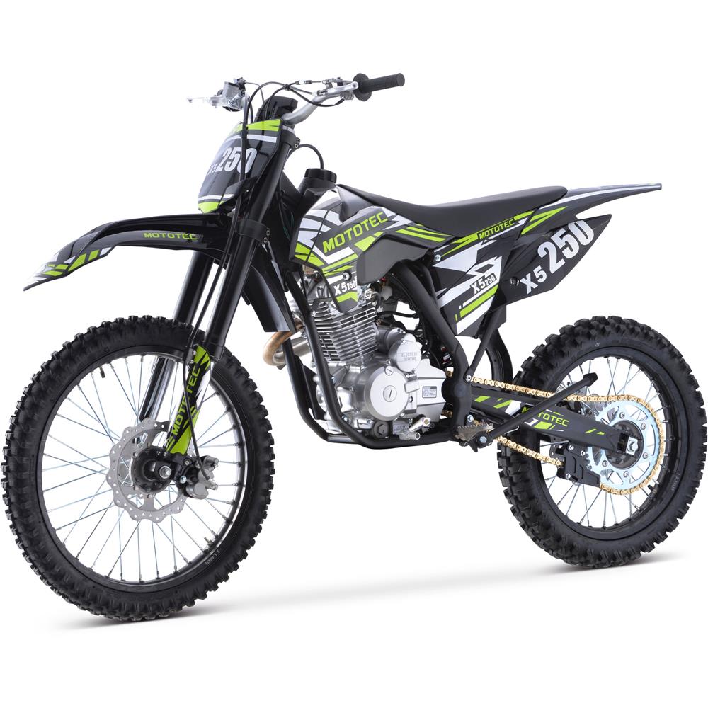 MotoTec | X5 250cc 4-Stroke Gas Dirt Bike | MT-DB-X5-BLACK