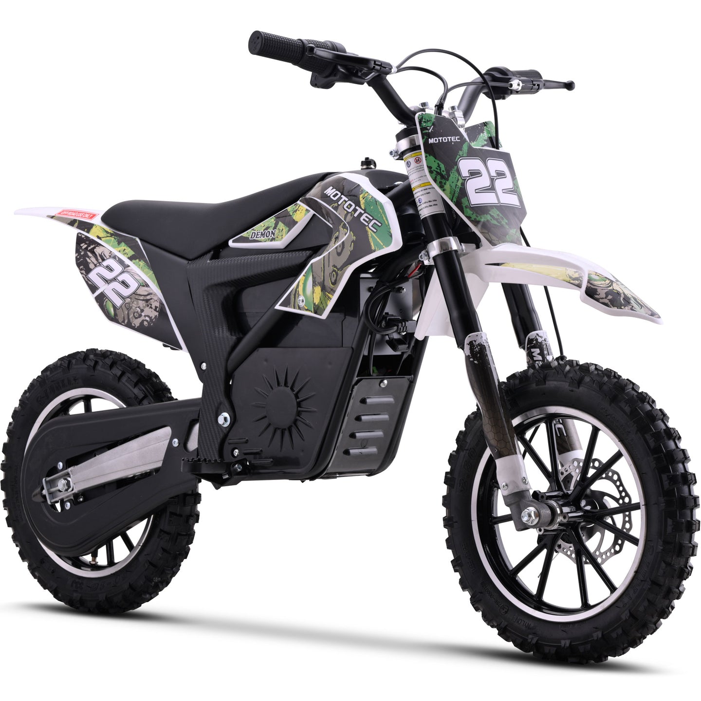 MotoTec | 36v 790w Demon Electric Dirt Bike Lithium Green