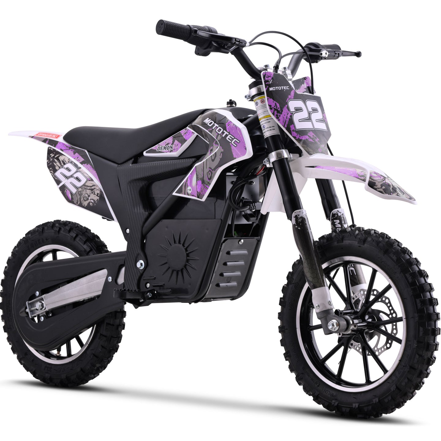 MotoTec | 36v 790w Demon Electric Dirt Bike Lithium Purple