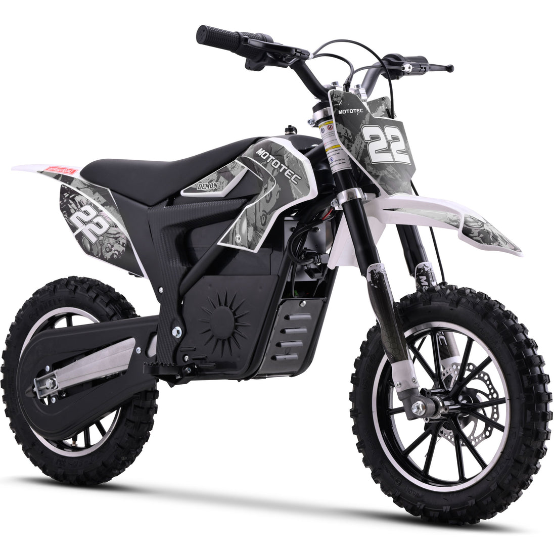 MotoTec | 36v 790w Demon Electric Dirt Bike Lithium White