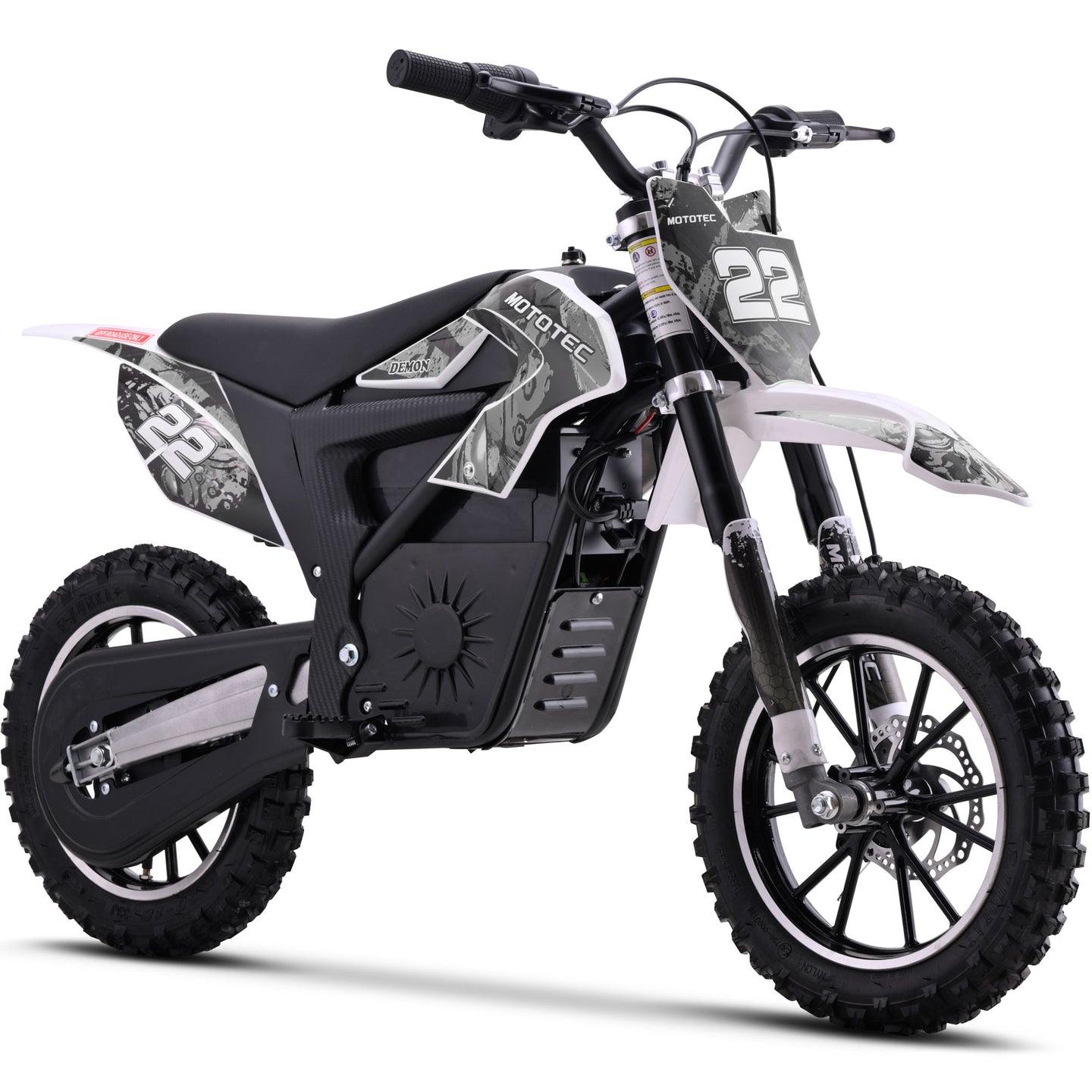MotoTec | 36v 790w Demon Electric Dirt Bike Lithium White