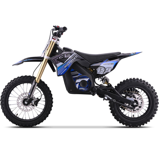 MotoTec 48v Pro Electric Dirt Bike 1800w Lithium Blue - Image 6