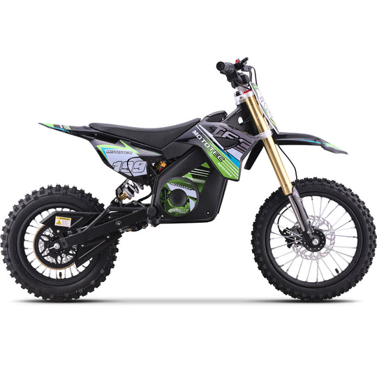 MotoTec 48v Pro Electric Dirt Bike 1800w Lithium Green - Image 2