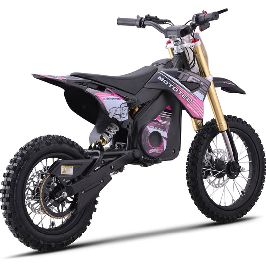 MotoTec 48v Pro Electric Dirt Bike 1800w Lithium Pink - Image 4