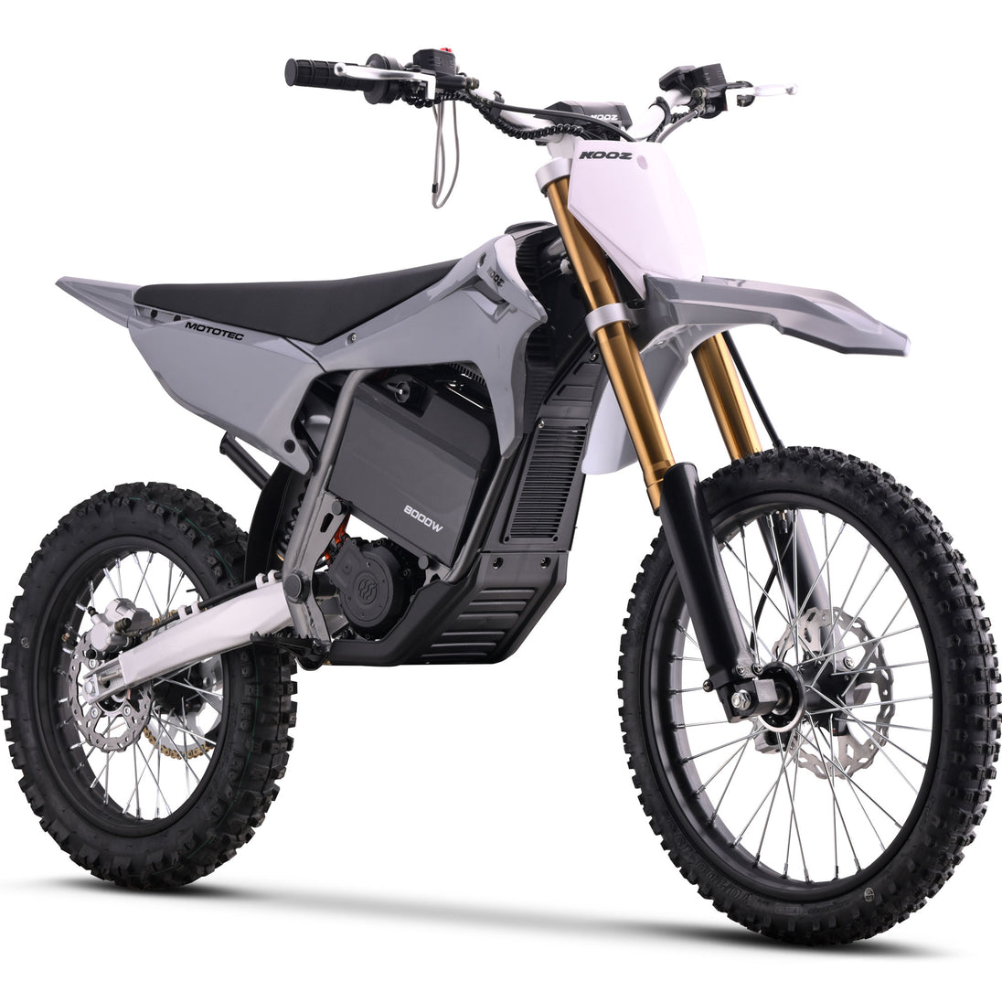 MotoTec | 72v 8000w Pro Electric Dirt Bike 19/16 Lithium Grey