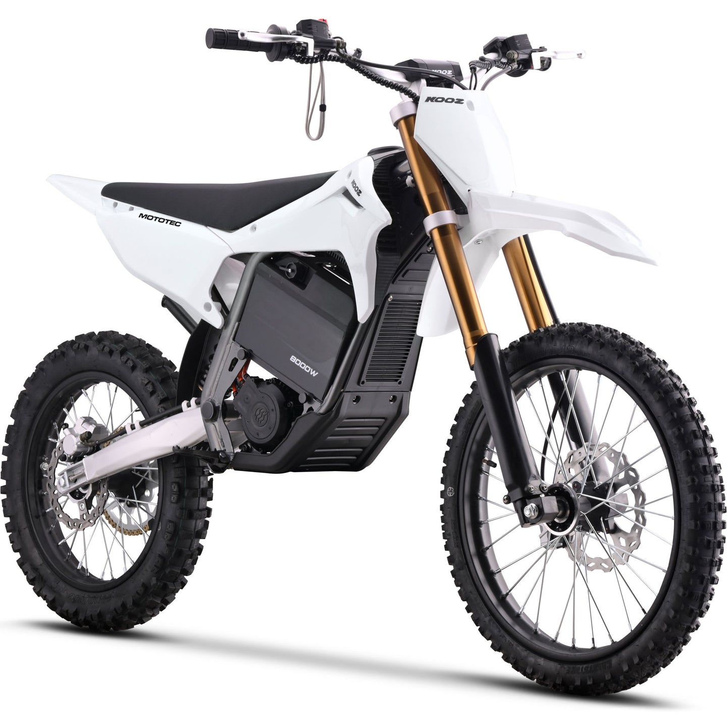MotoTec | 72v 8000w Pro Electric Dirt Bike 19/16 Lithium White