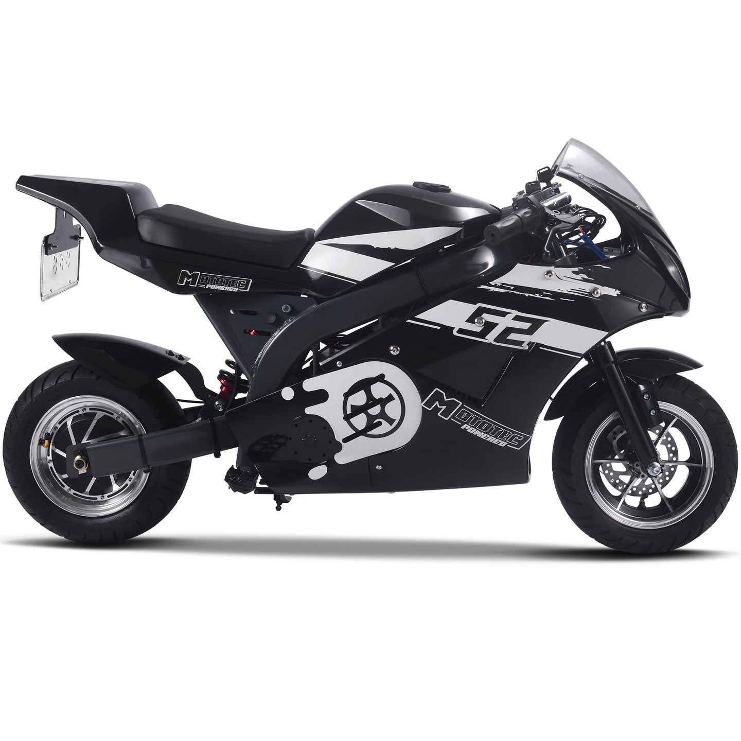 MotoTec 1000w 48v Electric Superbike Black - Image 5