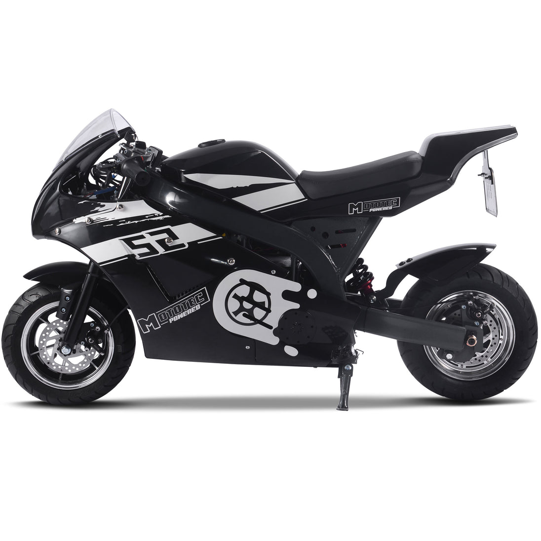 MotoTec 1000w 48v Electric Superbike Black - Image 7