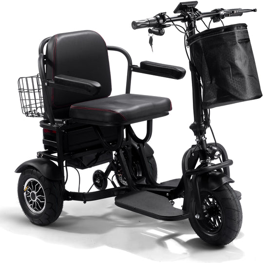 MotoTec Folding Mobility Electric Trike 48v 1000w Dual Motor Lithium Black - Image 2
