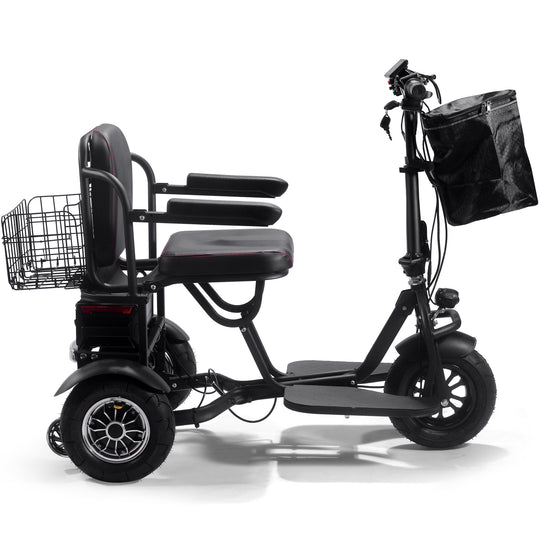MotoTec Folding Mobility Electric Trike 48v 1000w Dual Motor Lithium Black - Image 6