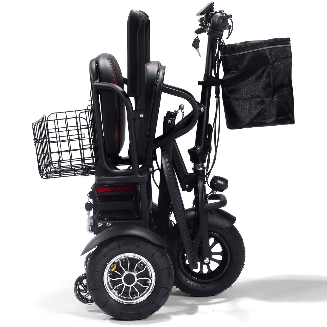 MotoTec Folding Mobility Electric Trike 48v 1000w Dual Motor Lithium Black - Image 7