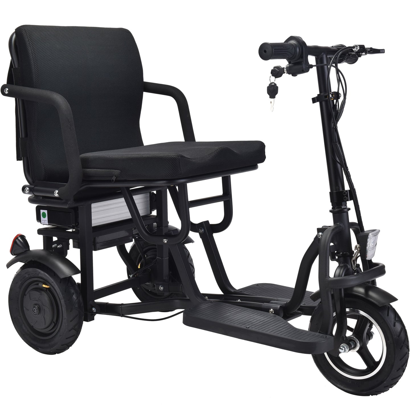 MotoTec Folding Mobility Electric Trike 48v 700w Dual Motor Lithium Black - Image 2