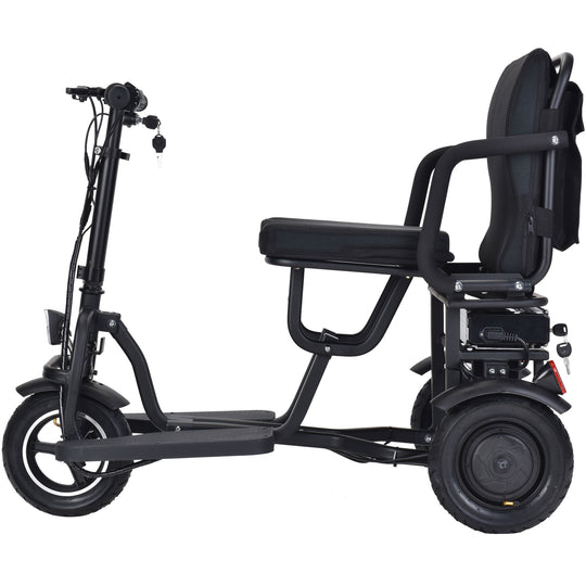MotoTec Folding Mobility Electric Trike 48v 700w Dual Motor Lithium Black - Image 3