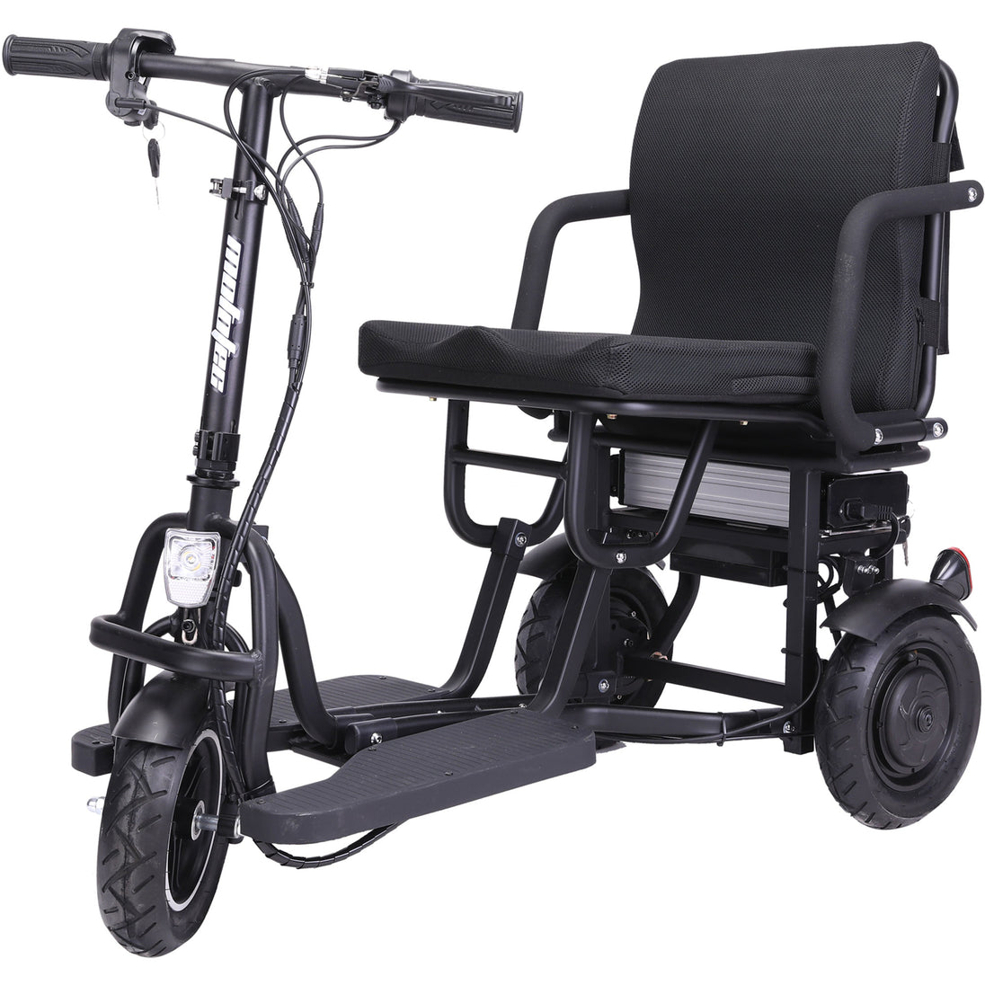 MotoTec Folding Mobility Electric Trike 48v 700w Dual Motor Lithium Black - Image 5