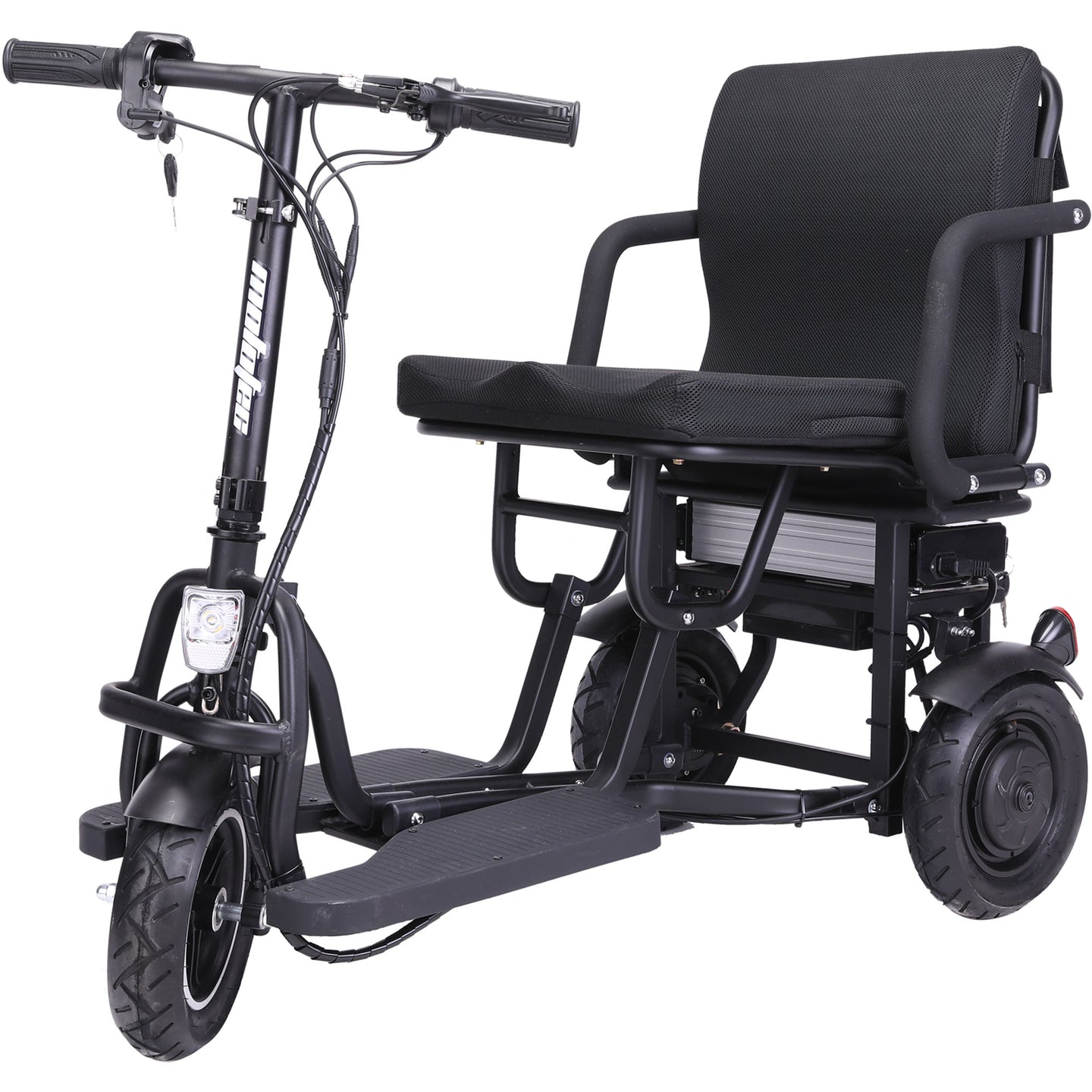 MotoTec Folding Mobility Electric Trike 48v 700w Dual Motor Lithium Black - Image 5