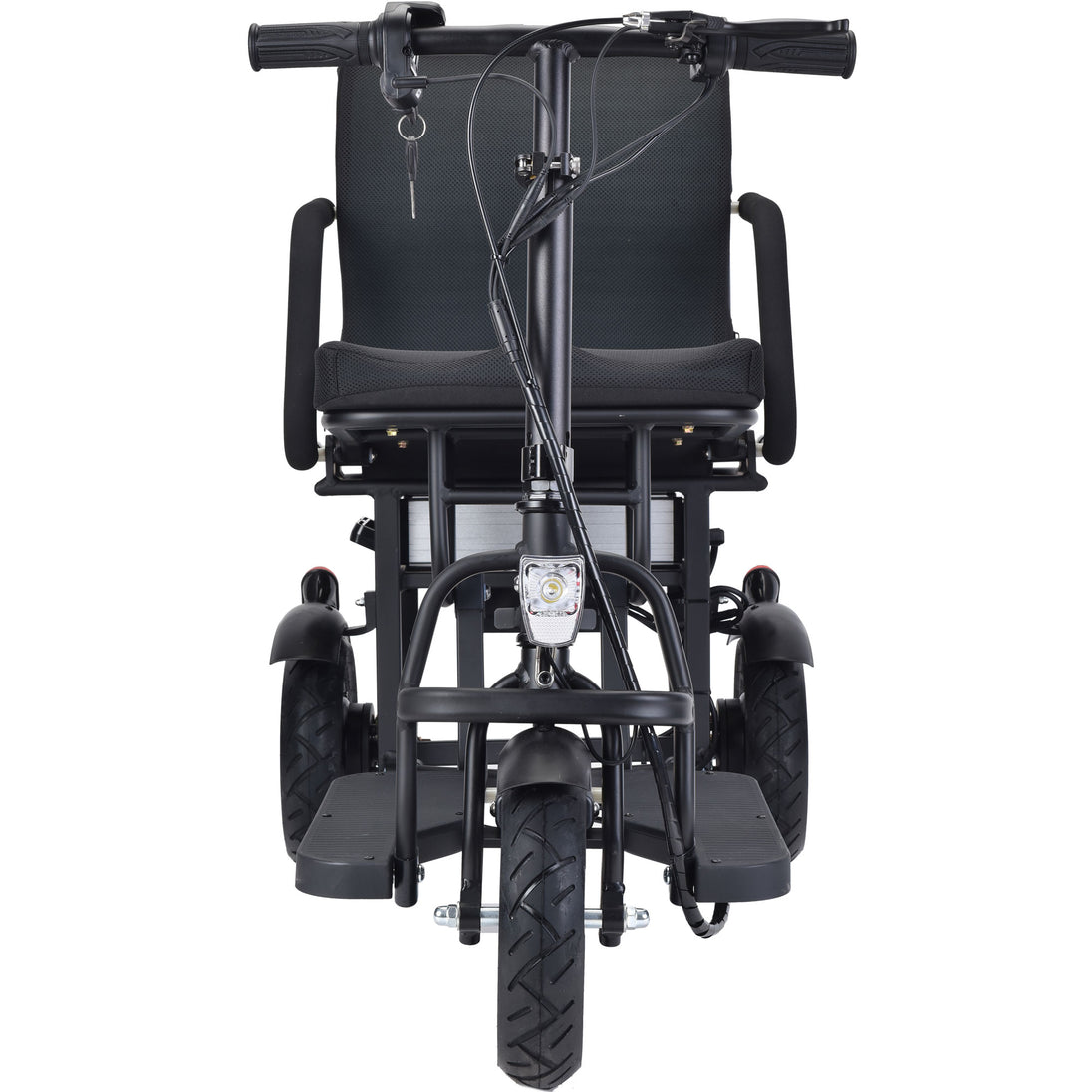 MotoTec Folding Mobility Electric Trike 48v 700w Dual Motor Lithium Black - Image 4