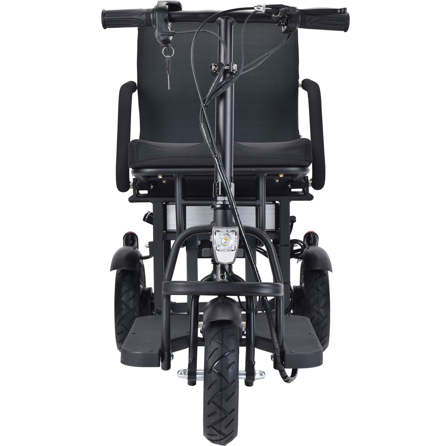 MotoTec Folding Mobility Electric Trike 48v 700w Dual Motor Lithium Black - Image 4