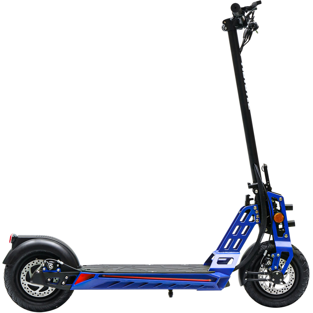 MotoTec Free Ride 48v 600w Lithium Electric Scooter Blue - Image 3