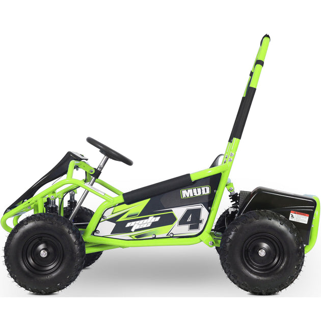 MotoTec Mud Monster Kids Electric 48v 1000w Go Kart Full Suspension Green - Image 2