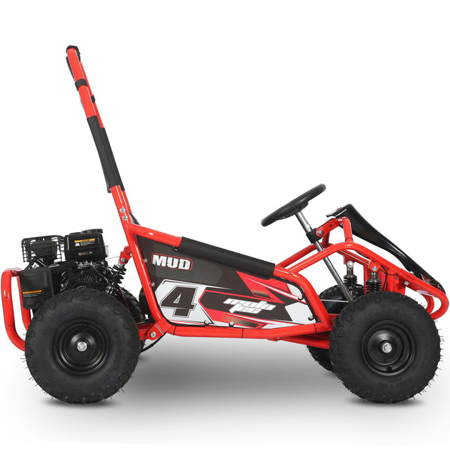 MotoTec Mud Monster 98cc Go Kart Full Suspension Red - Image 2