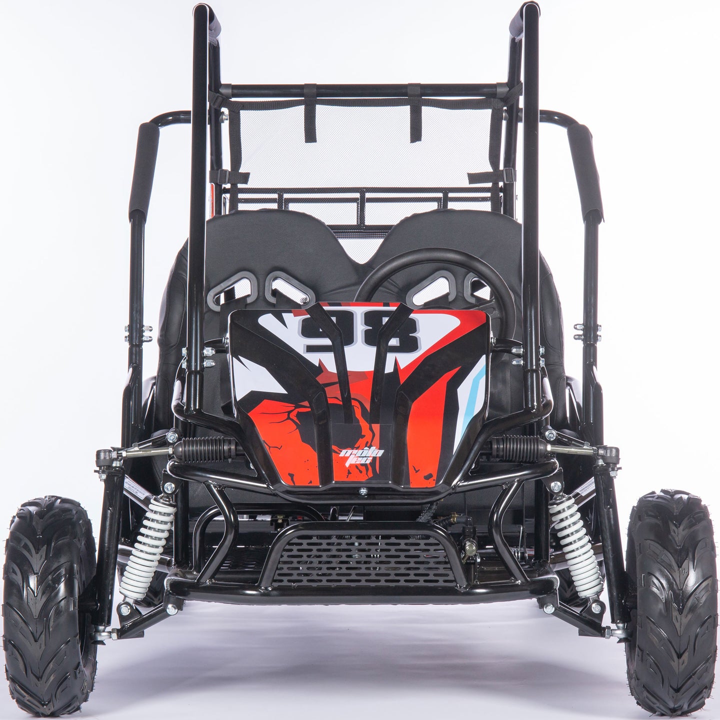 MotoTec Mud Monster XL 212cc 2 Seat Go Kart Full Suspension Red - Image 8