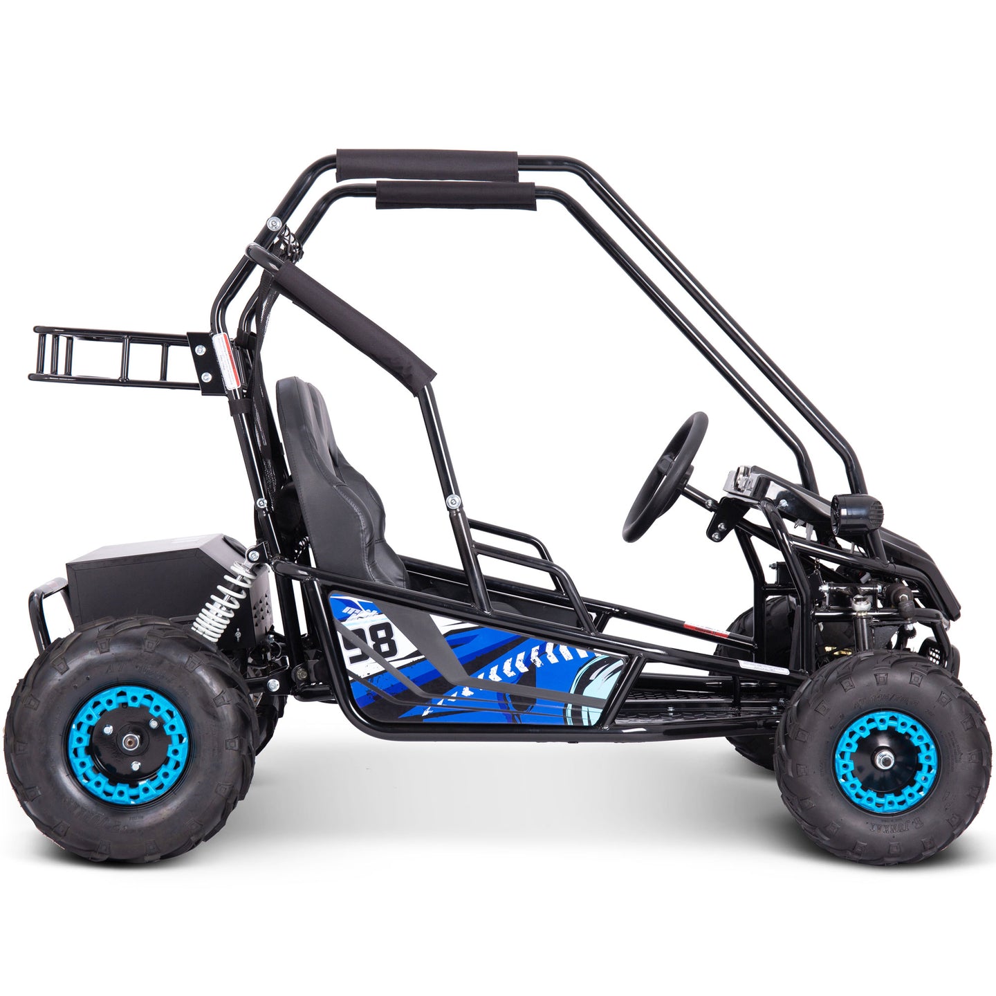 MotoTec Mud Monster XL 60v 2000w Electric Go Kart Full Suspension Blue - Image 5