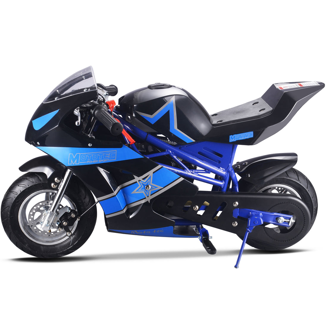 MotoTec Gas Pocket Bike GT 49cc 2-stroke Blue - Image 5