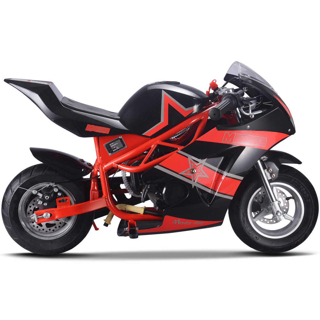 MotoTec Gas Pocket Bike GT 49cc 2-stroke Red - Image 2
