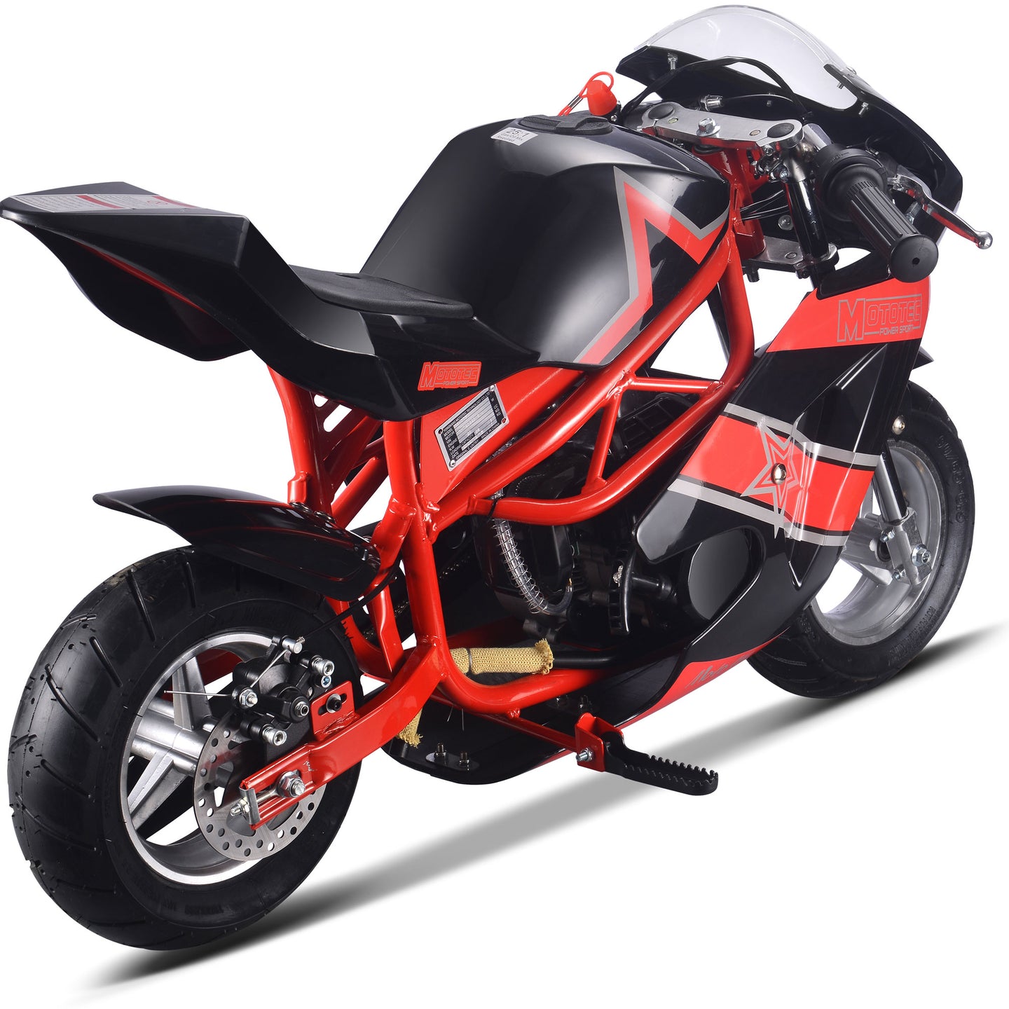 MotoTec Gas Pocket Bike GT 49cc 2-stroke Red - Image 3