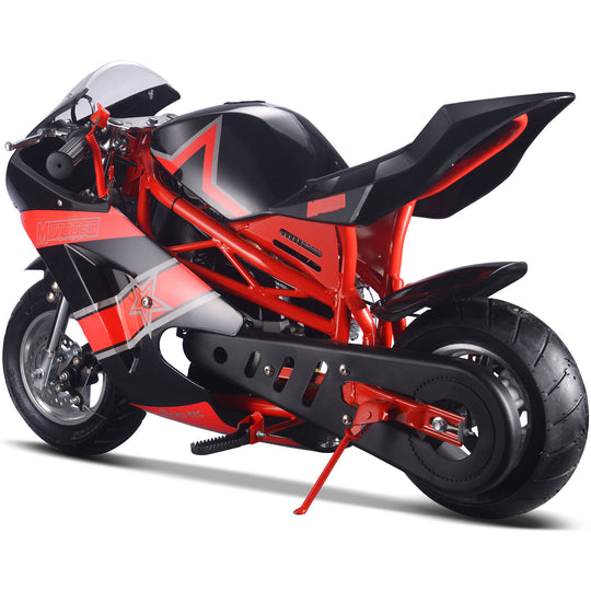 MotoTec Gas Pocket Bike GT 49cc 2-stroke Red - Image 4