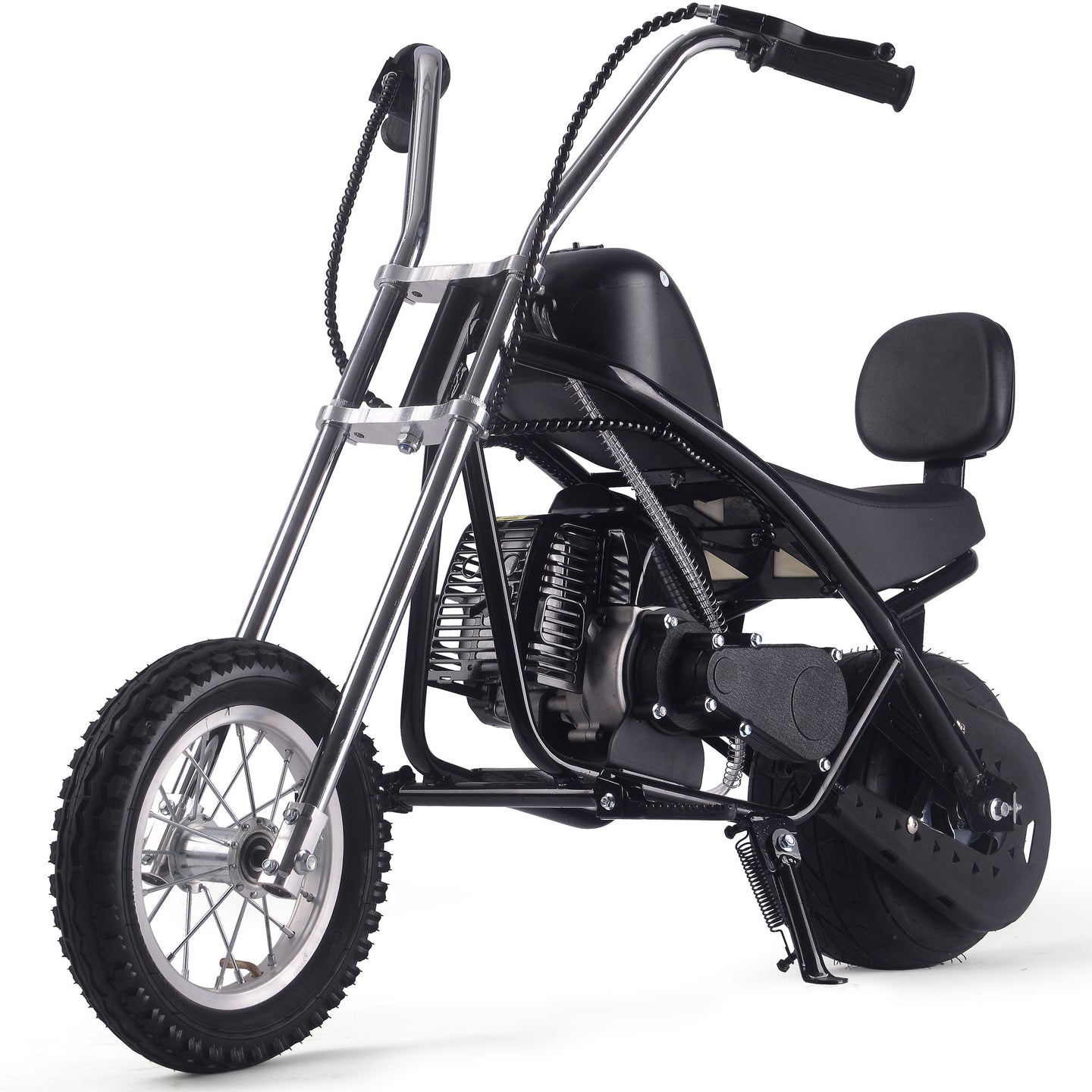 MotoTec 49cc Gas Mini Chopper V2 Black - Image 6