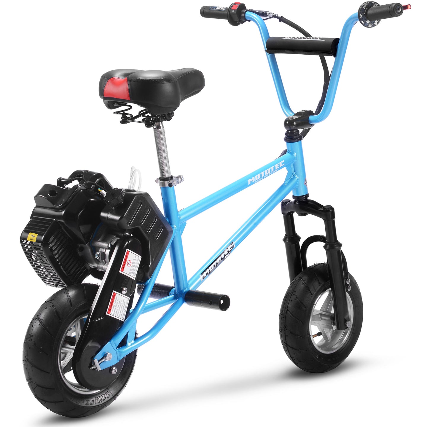 MotoTec 49cc Gas Mini Bike V2 Blue - Image 3