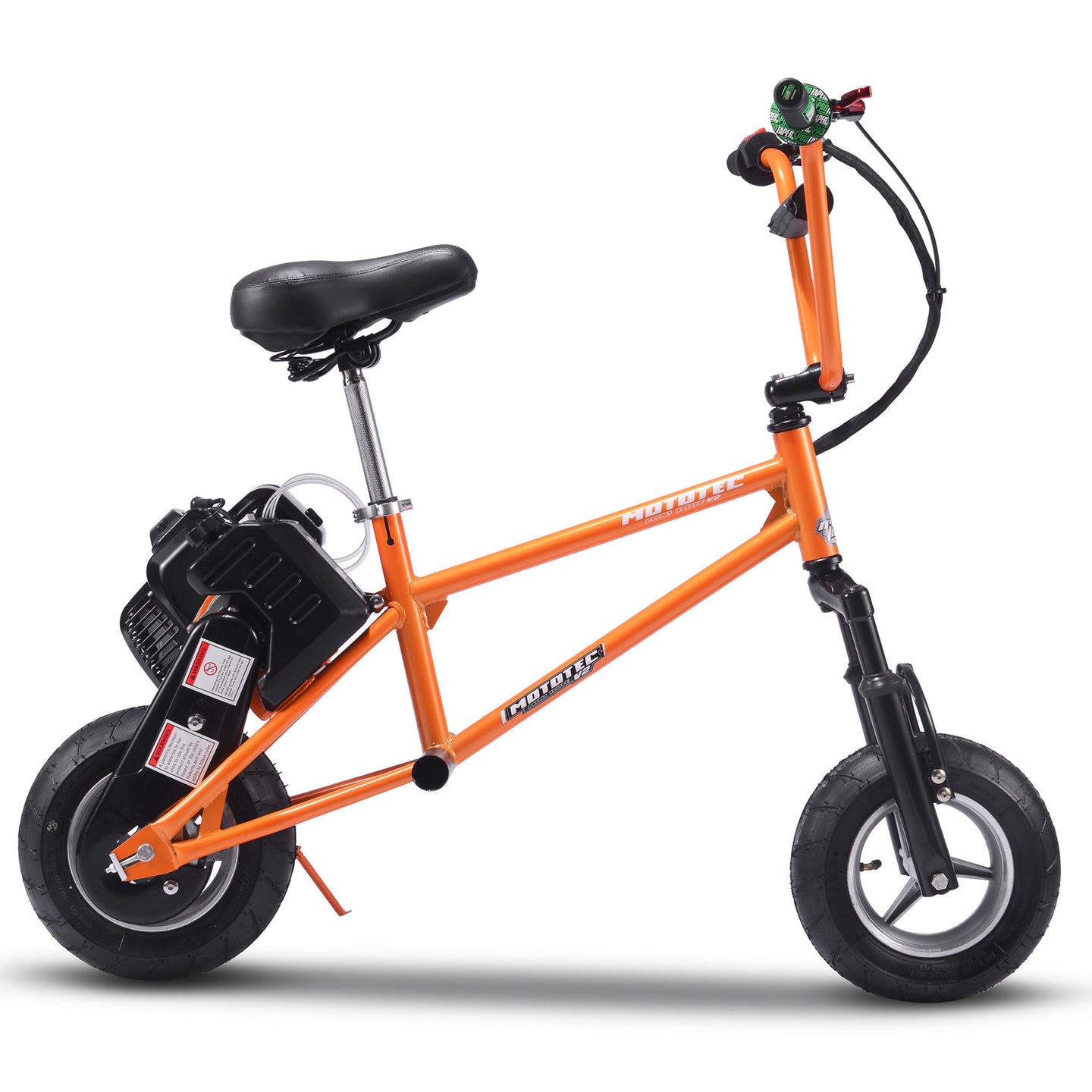 MotoTec 49cc Gas Mini Bike V2 Orange - Image 2