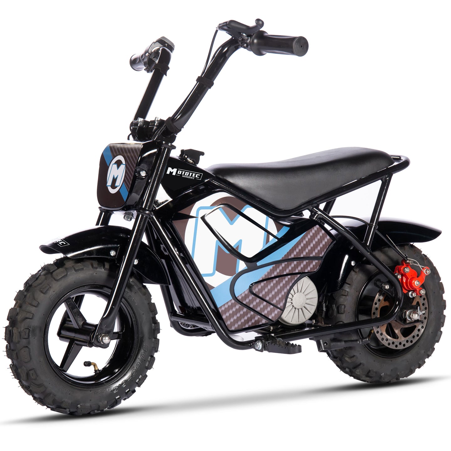 MotoTec 24v 250w Electric Mini Bike Black - Image 2