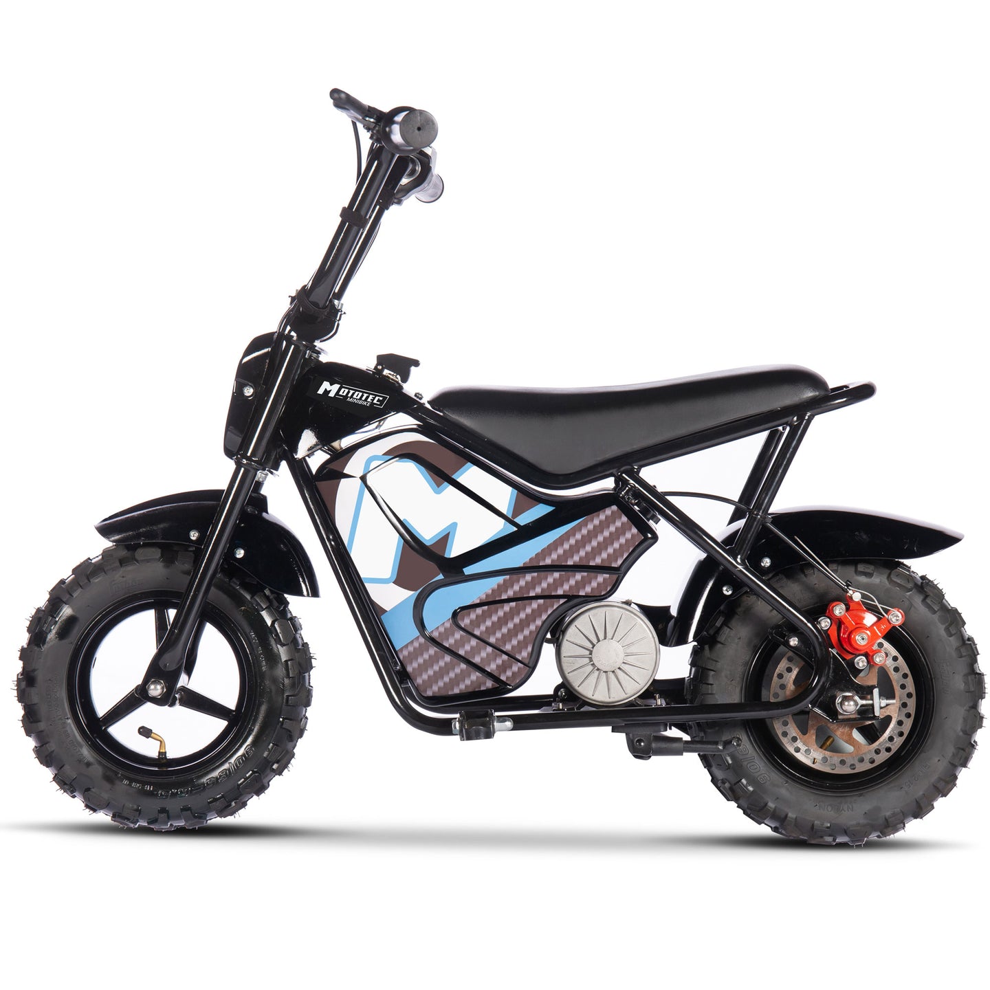 MotoTec 24v 250w Electric Mini Bike Black - Image 3