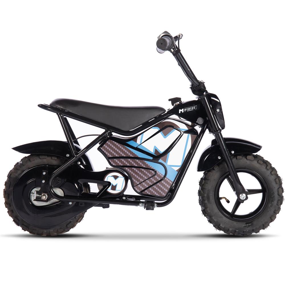 MotoTec | 24V/9Ah 250W Electric Mini Bike | MT-MiniBike-24v-250w_Black