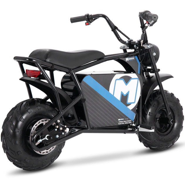 MotoTec 48v 1000w Electric Mini Bike Black - Image 2