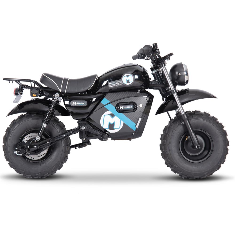 MotoTec | 60V/20Ah 1500W Electric Mini Bike | MT-MiniBike-60v-1500w_Black