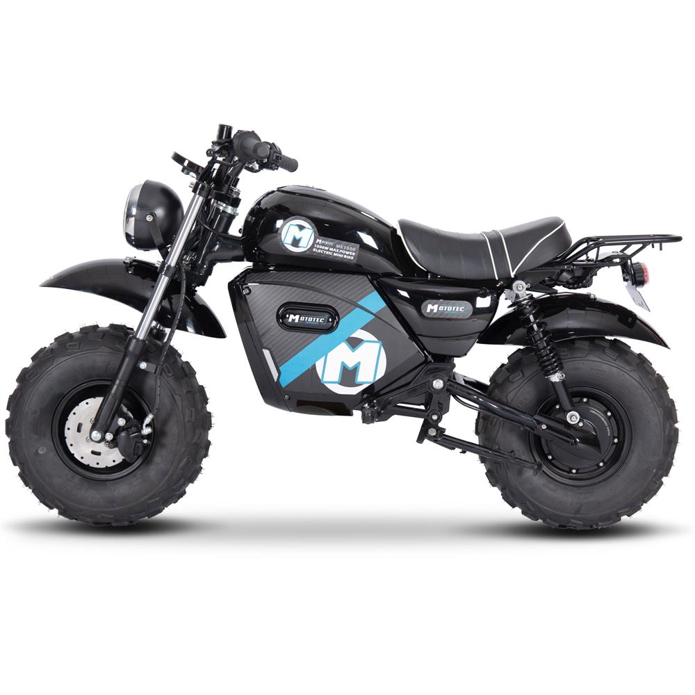 MotoTec | 60V/20Ah 1500W Electric Mini Bike | MT-MiniBike-60v-1500w_Black