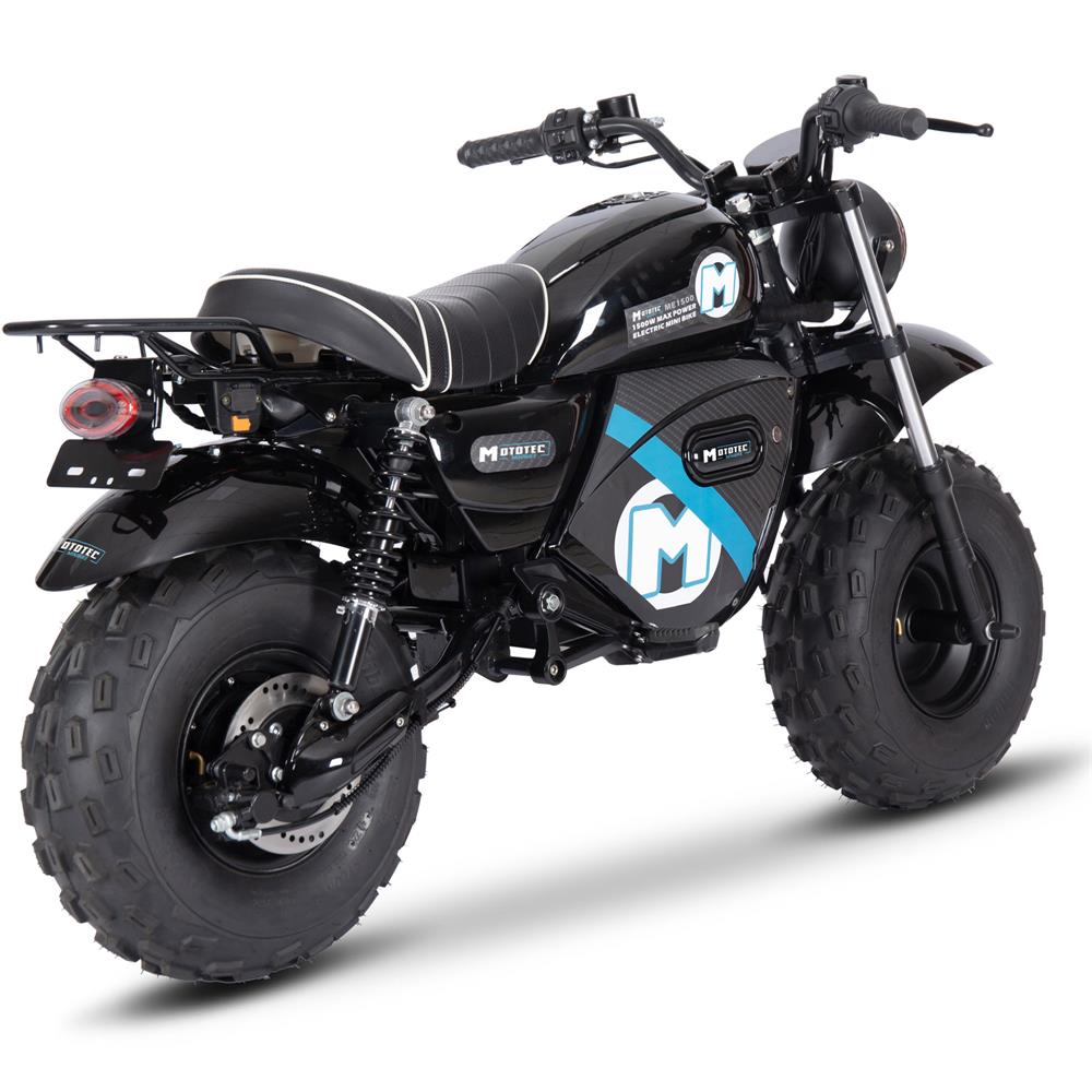 MotoTec | 60V/20Ah 1500W Electric Mini Bike | MT-MiniBike-60v-1500w_Black