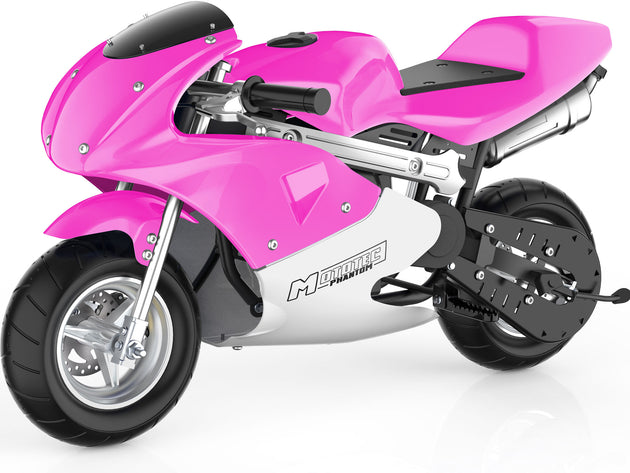 MotoTec Phantom Gas Pocket Bike 49cc 2-Stroke Pink - Image 2