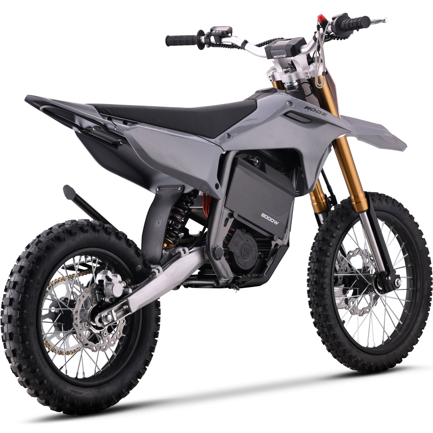 MotoTec 72v 8000w Pro Electric Dirt Bike 17/14 Lithium Grey - Image 6