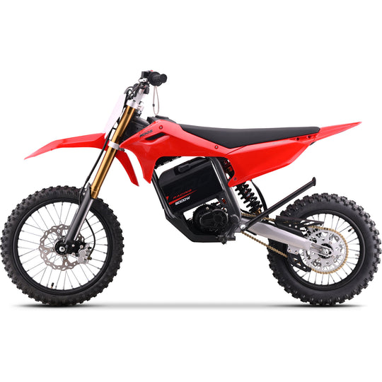 MotoTec 72v 8000w Pro Electric Dirt Bike 17/14 Lithium Red - Image 4