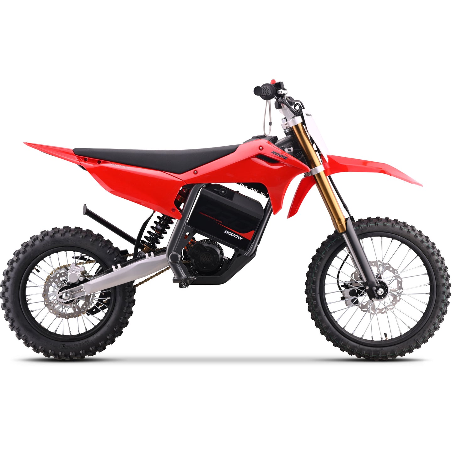MotoTec 72v 8000w Pro Electric Dirt Bike 17/14 Lithium Red - Image 5