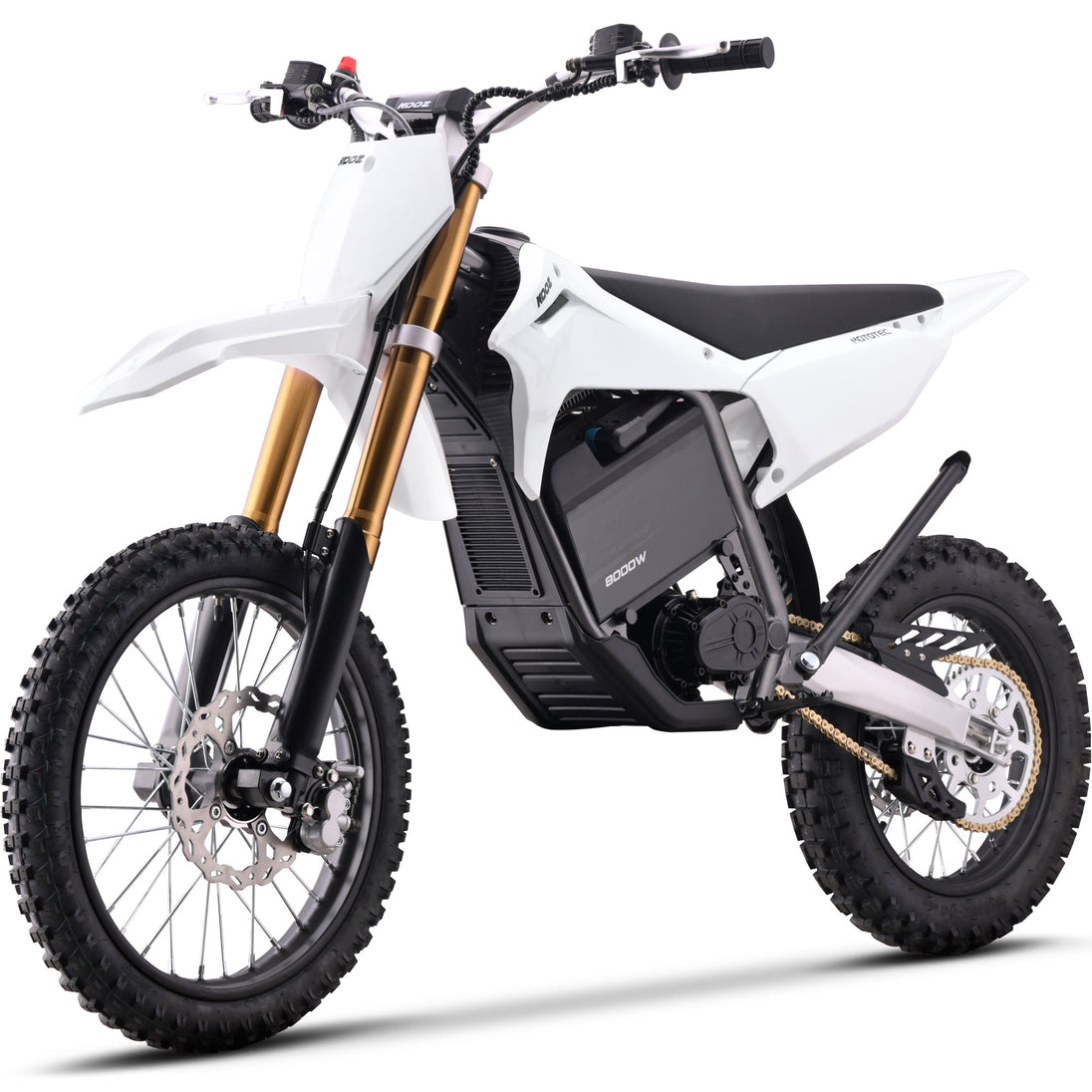 MotoTec 72v 8000w Pro Electric Dirt Bike 17/14 Lithium White - Image 7