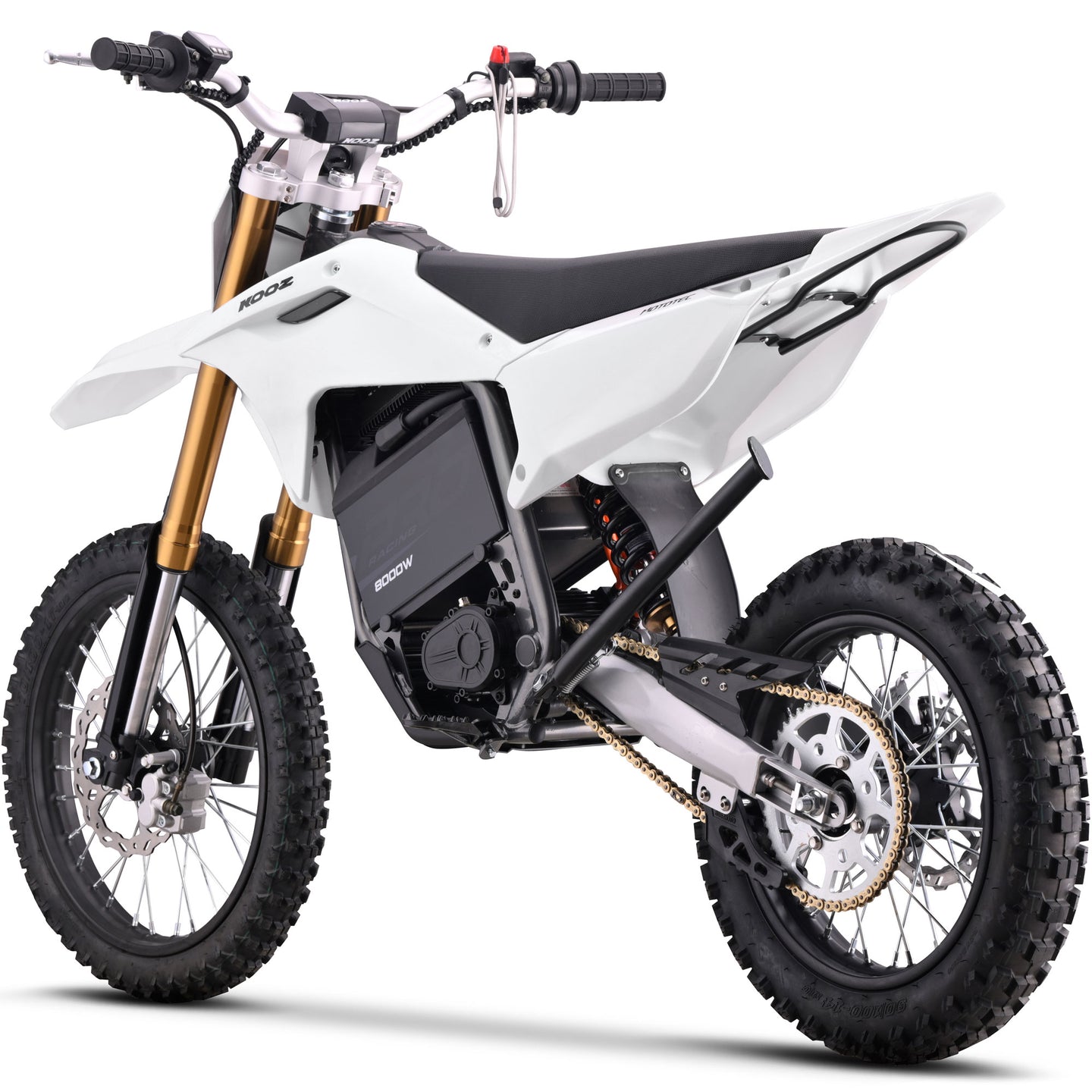 MotoTec 72v 8000w Pro Electric Dirt Bike 17/14 Lithium White - Image 8