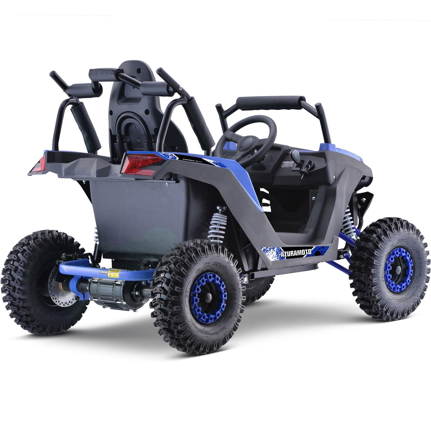MotoTec Raider Kids UTV 48v 1200w Full Suspension Blue - Image 5