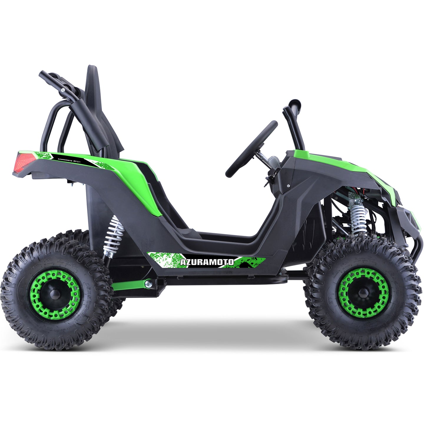 MotoTec Raider Kids UTV 48v 1200w Full Suspension Green - Image 4